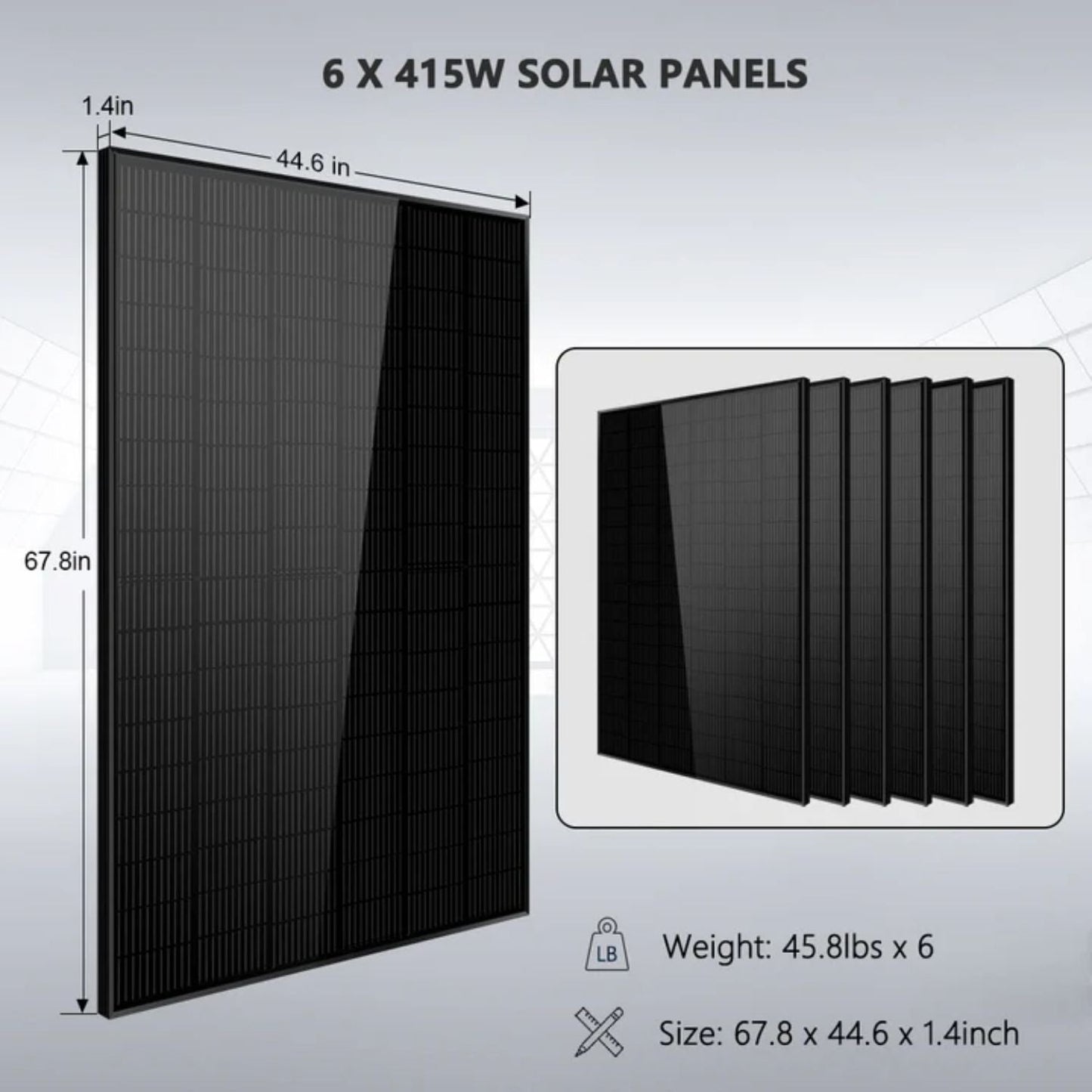 SunGold Power 5kW 48VDC Off-Grid Solar Kit | 2490W Solar