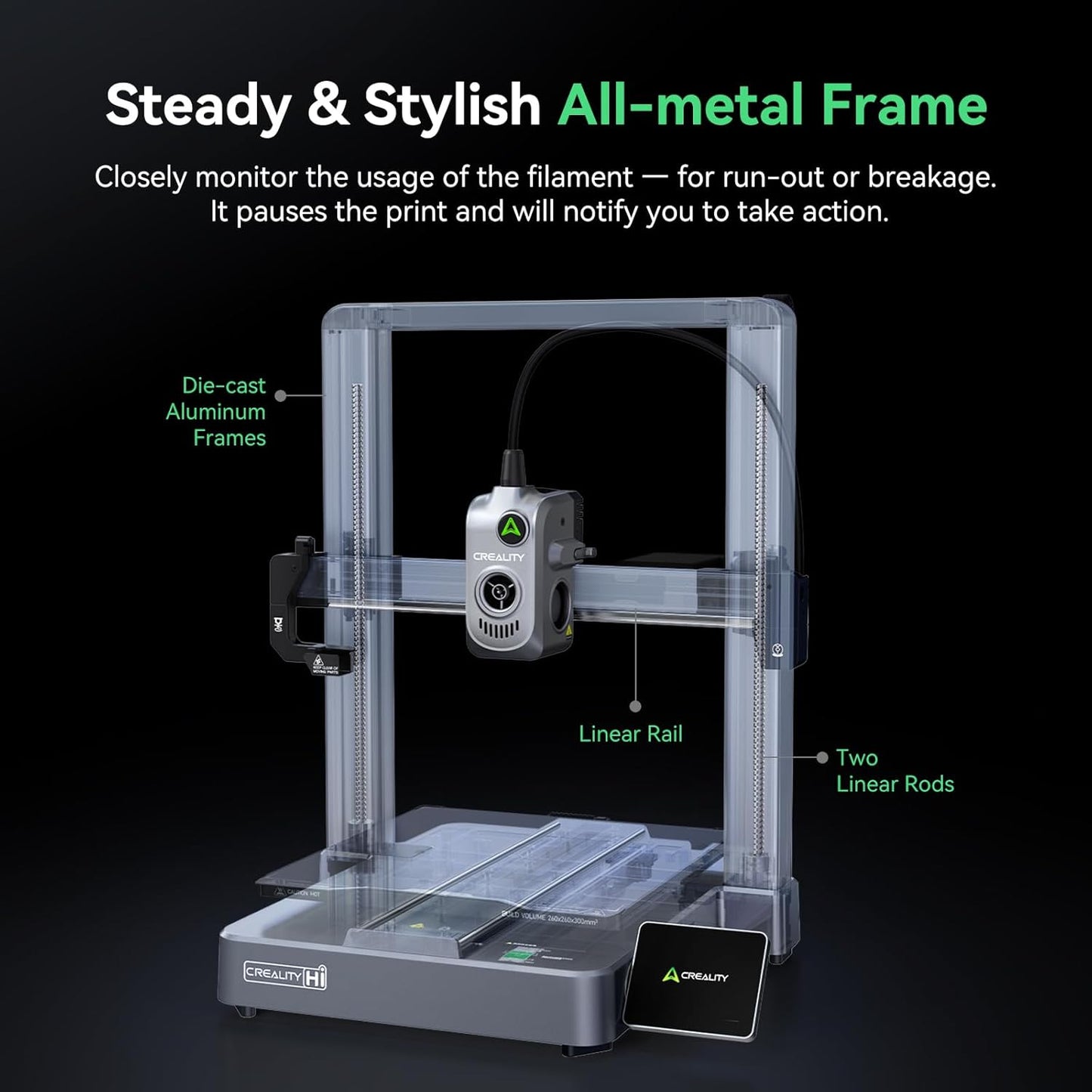 Creality Hi Combo (A) 3D Printer, Multi Color 3D Printer with CFS