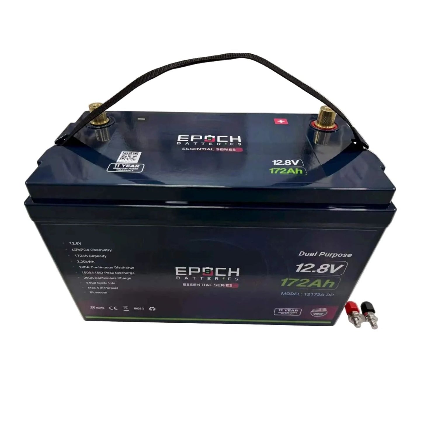 Epoch Batteries 12V 172Ah (2.20kWh) Dual Purpose LiFePO4 Battery | Essential Series | Group 31
