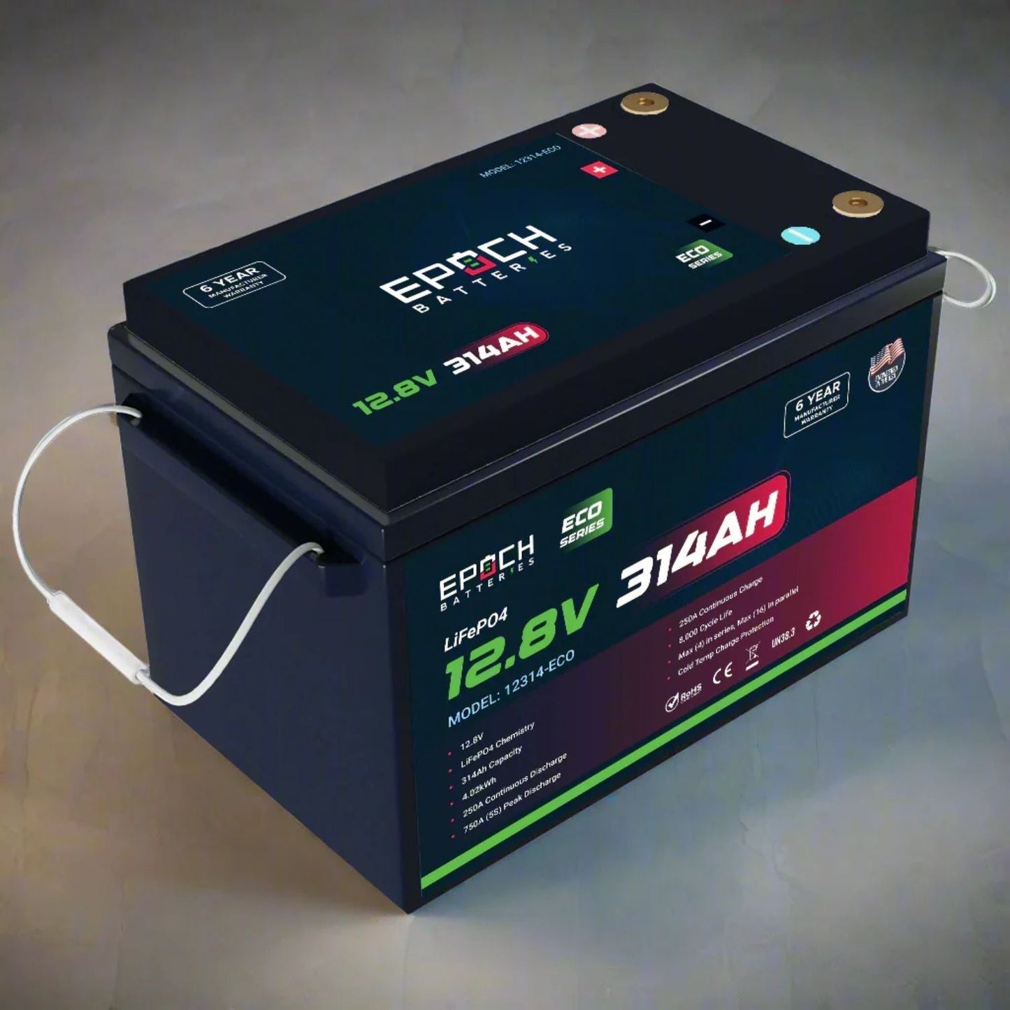 Epoch Batteries 12V 314Ah (4.02kWh) LiFePO4 Battery | Eco Series