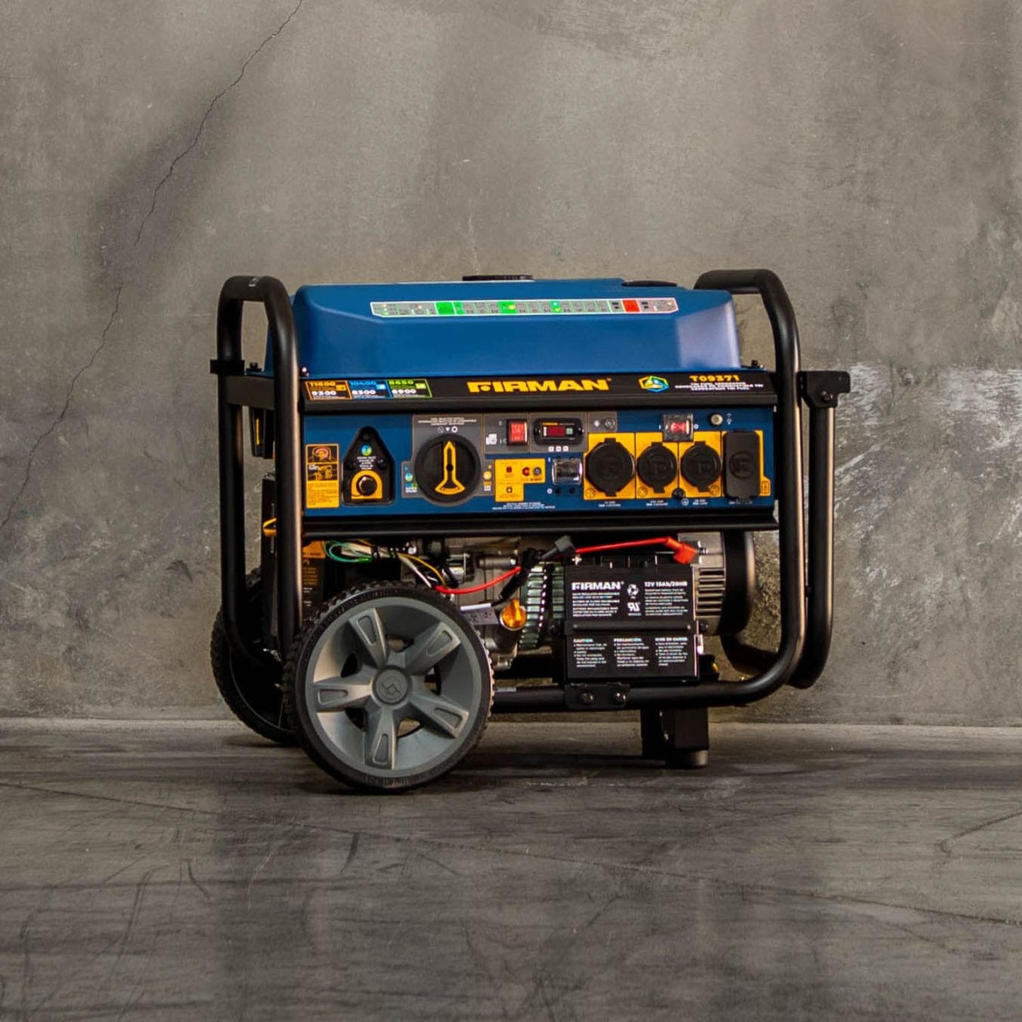 Firman T09371 Tri-Fuel 9300W/11600W Portable Generator | Electric Start | 120V/240V | CO Alert