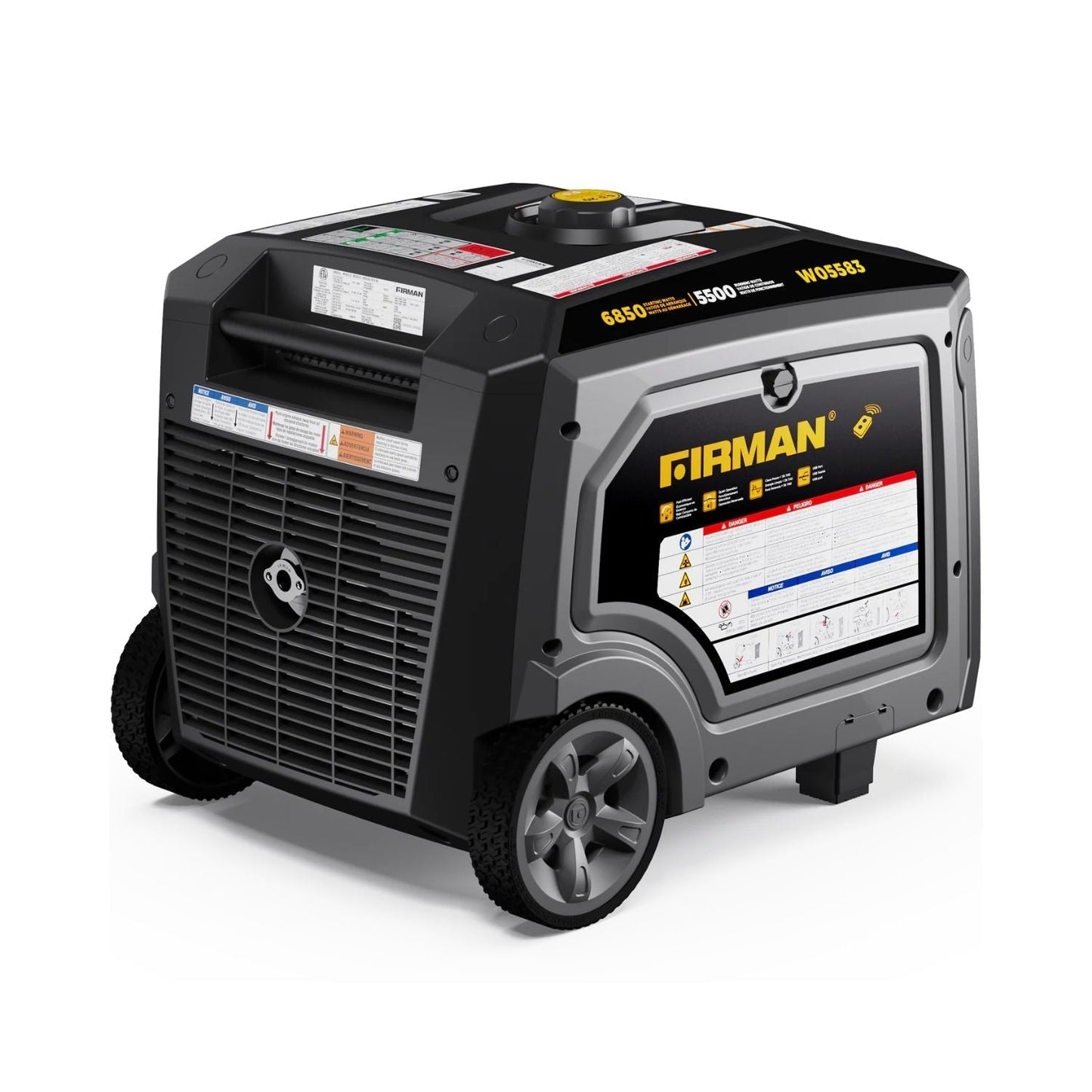 Firman W05583 Gasoline 5500W/6850W Inverter Portable Generator | Remote Start | 120/240V | CO Alert