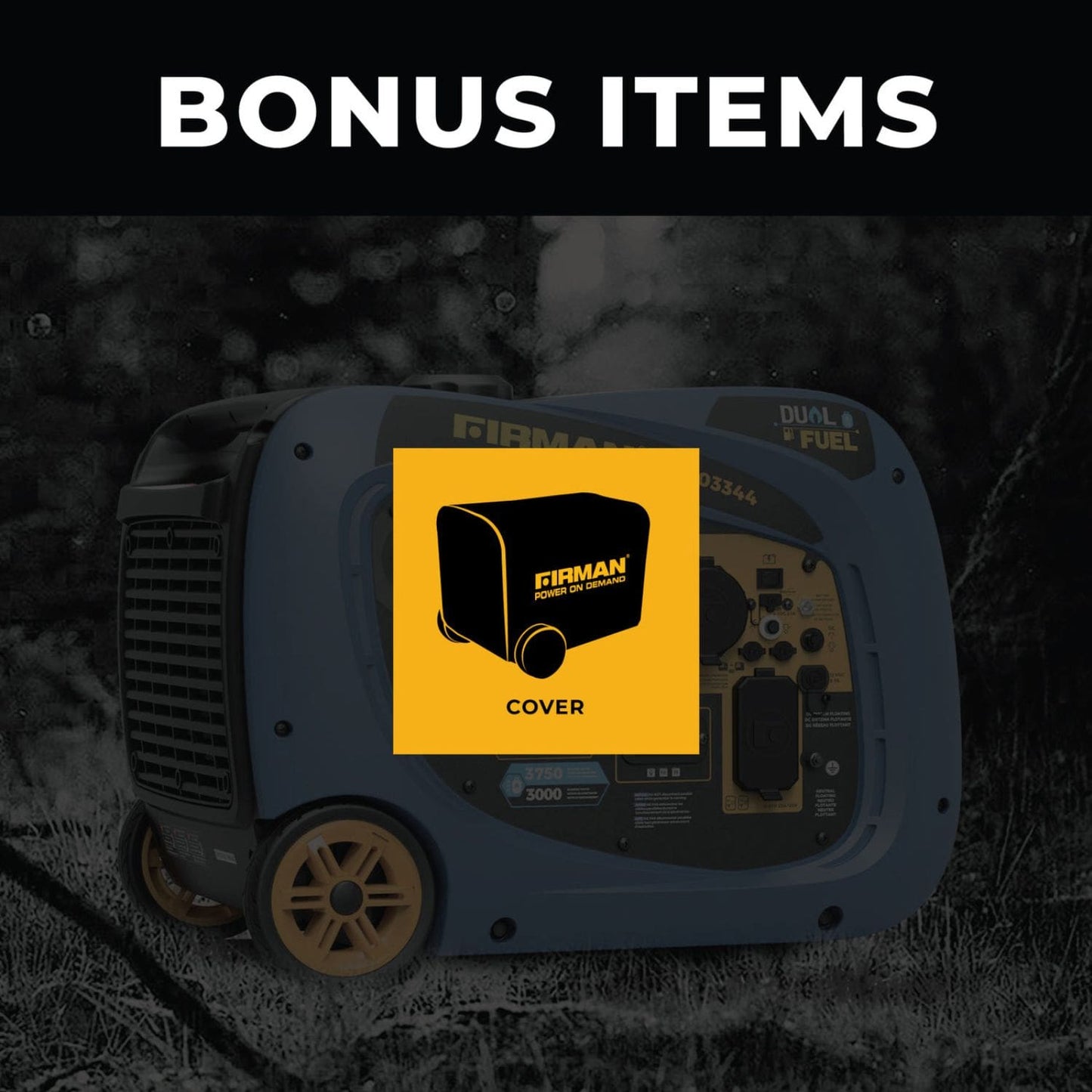 Firman WH03344 Dual Fuel 3300W/4125W Inverter Portable Generator | Electric Start