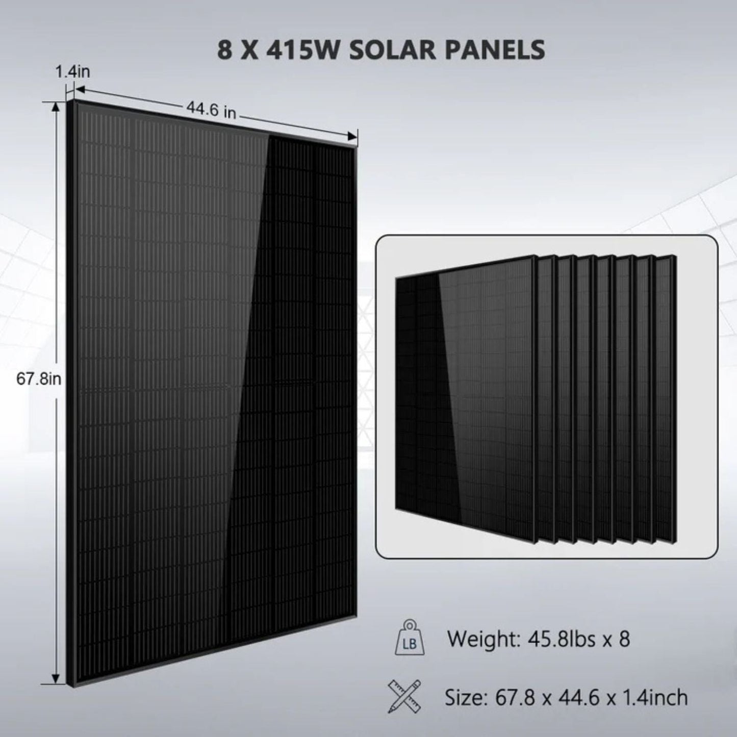 SunGold Power 6.5kW 48VDC Off-Grid Solar Kit | 3320W Solar