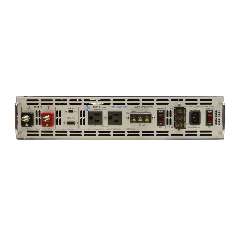 AIMS Power 2000 Watt 48 Volt Rack Mount Pure Sine Inverter