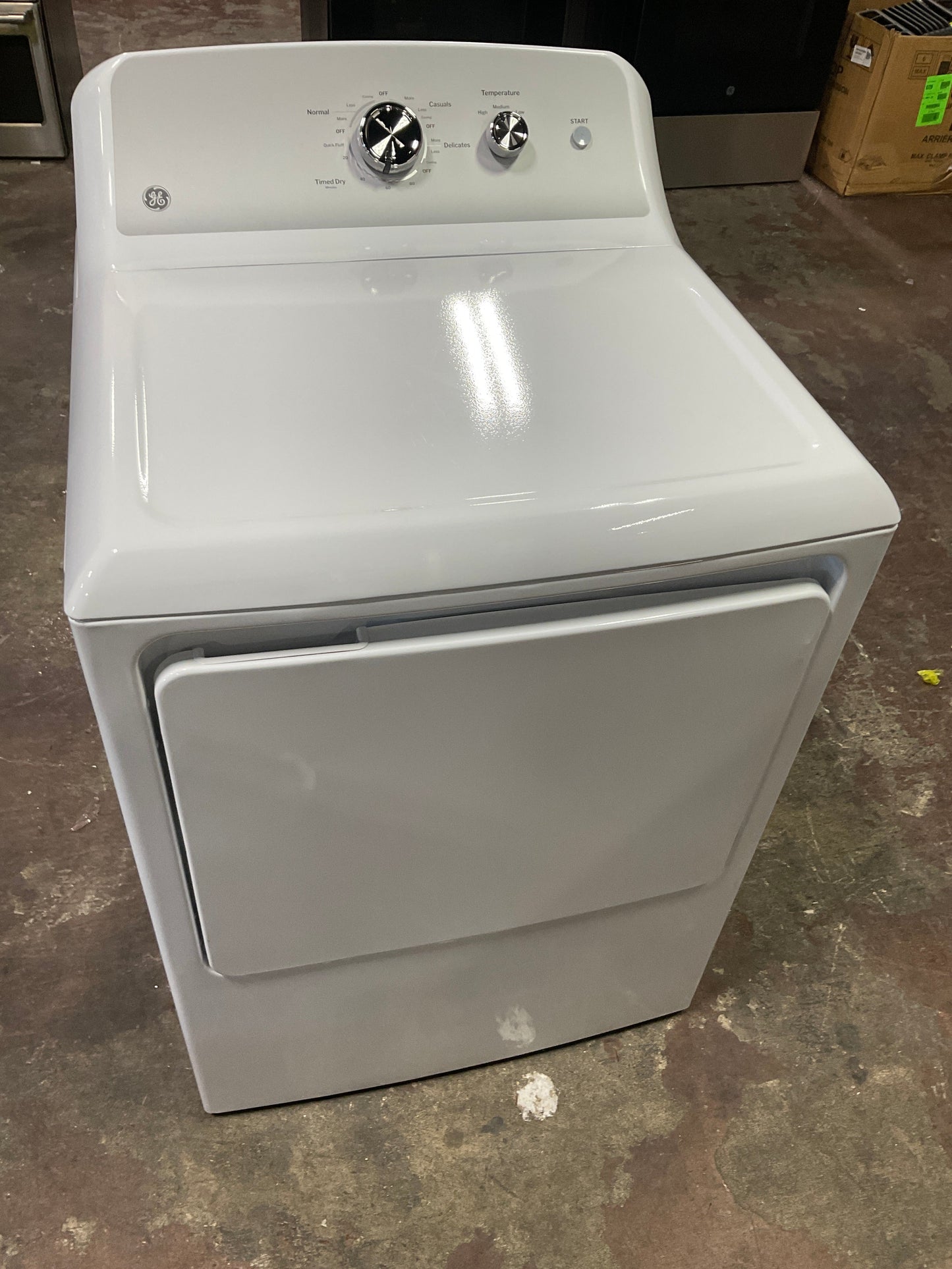GE GE® 7.2 cu. ft. Capacity Electric Dryer with Up To 120 ft. Venting and Reversible Door