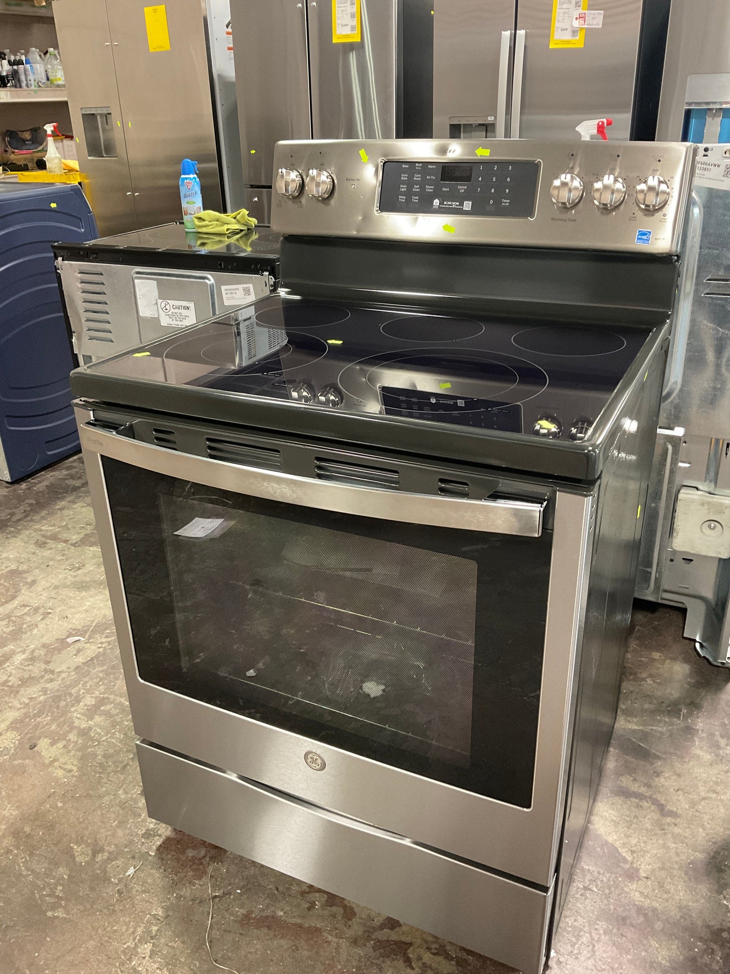 GE Profile™ ENERGY STAR® 30" Smart Free-Standing Electric Convection Fingerprint Resistant Range with No Preheat Air Fry