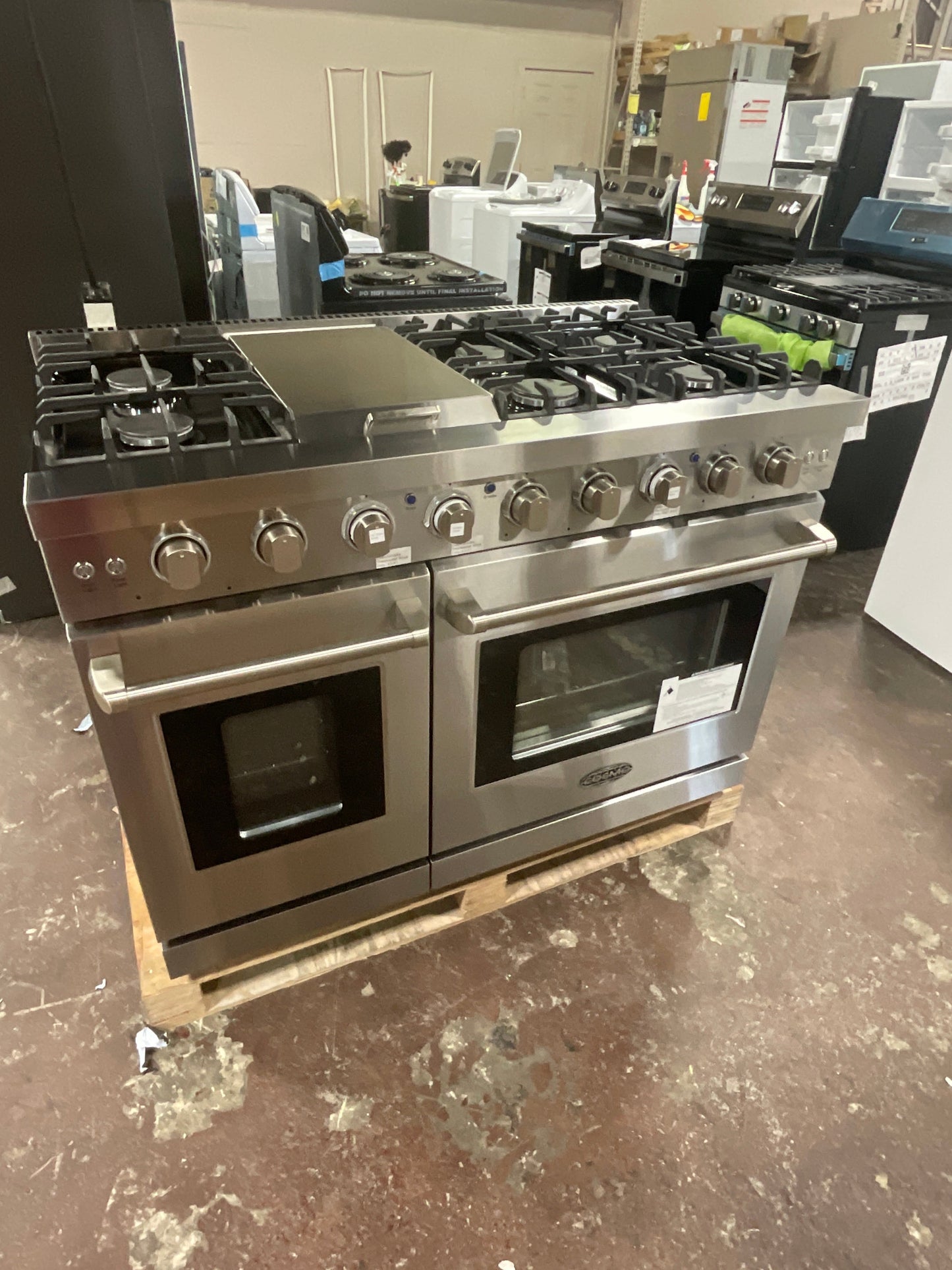 48" Professional Style Double Oven Gas Range