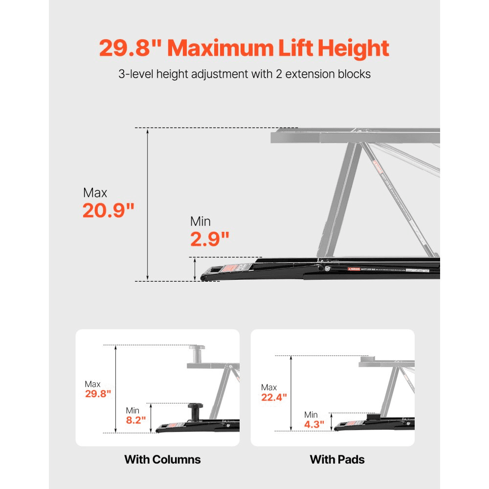 5,000 LB Adjustable Car Lift with Remote Control – Perfect for Home Garages