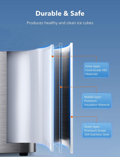 Aicook Nugget Ice Maker For Countertop, Sonic Ice Maker Machine