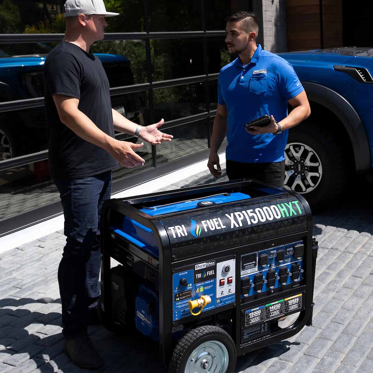 DuroMax XP15000HXT Tri-Fuel 12000W/15000W Portable Generator | Electric Start