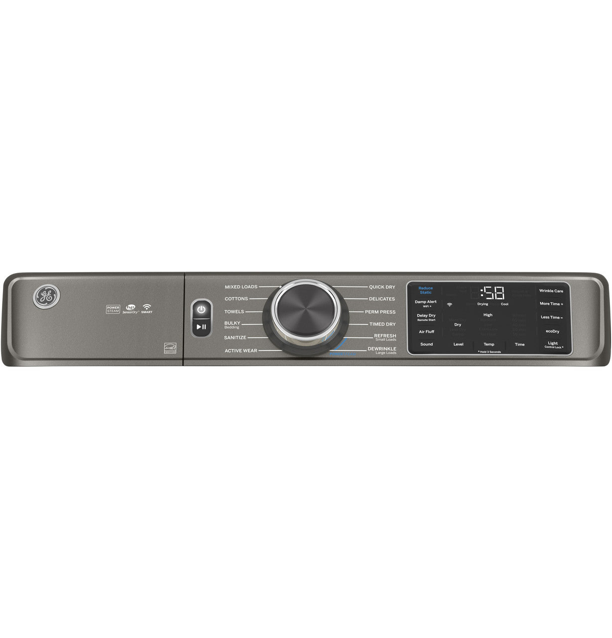 GE® ENERGY STAR® 7.8 cu. ft. Capacity Smart Front Load Electric Dryer with Steam and Sanitize Cycle