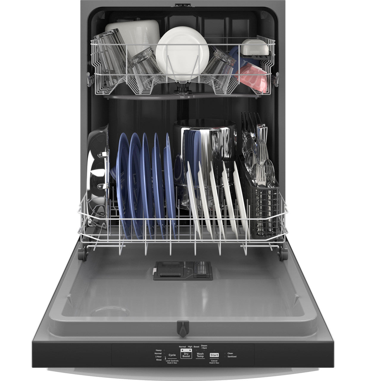 GE GE® ENERGY STAR® Top Control with Plastic Interior Dishwasher with Sanitize Cycle & Dry Boost