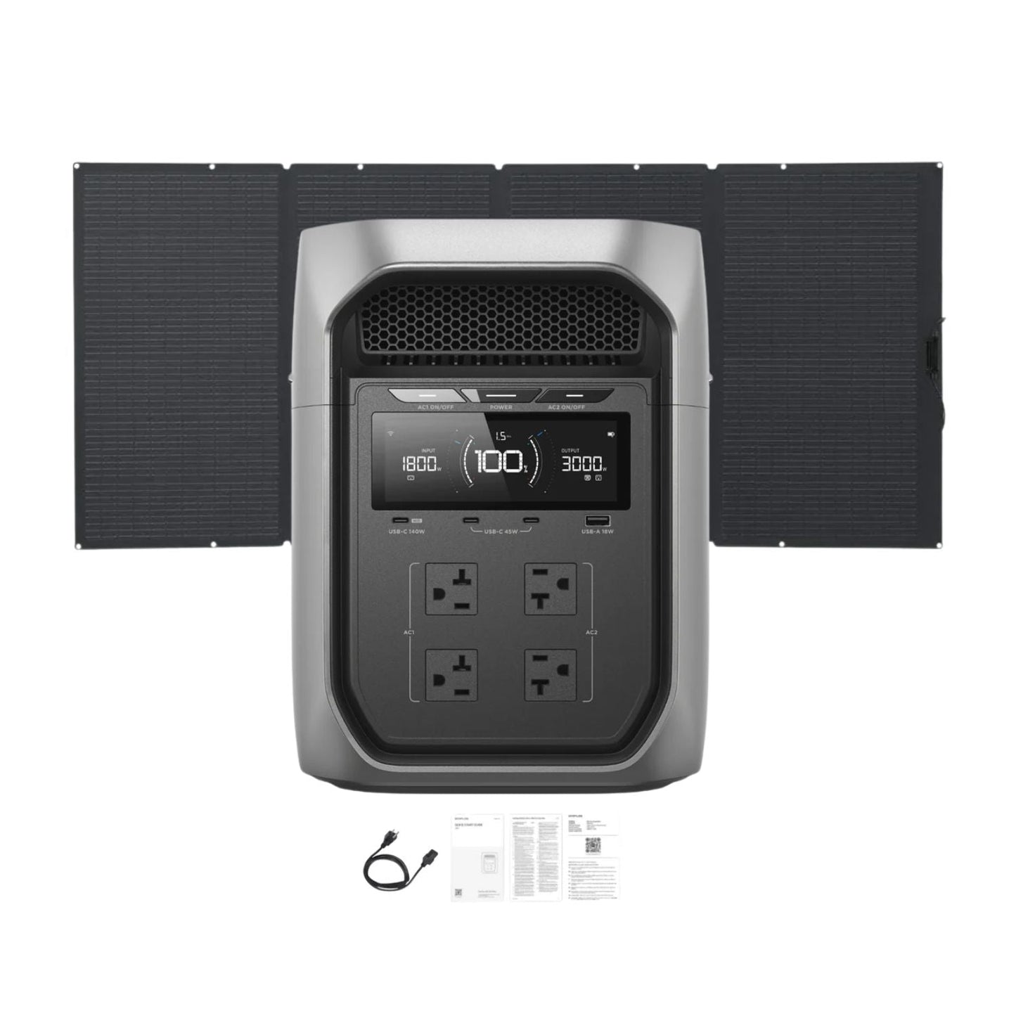 EcoFlow DELTA 3 Max Plus Portable Power Station | 2048Wh | 3000W | 1000W Solar Input