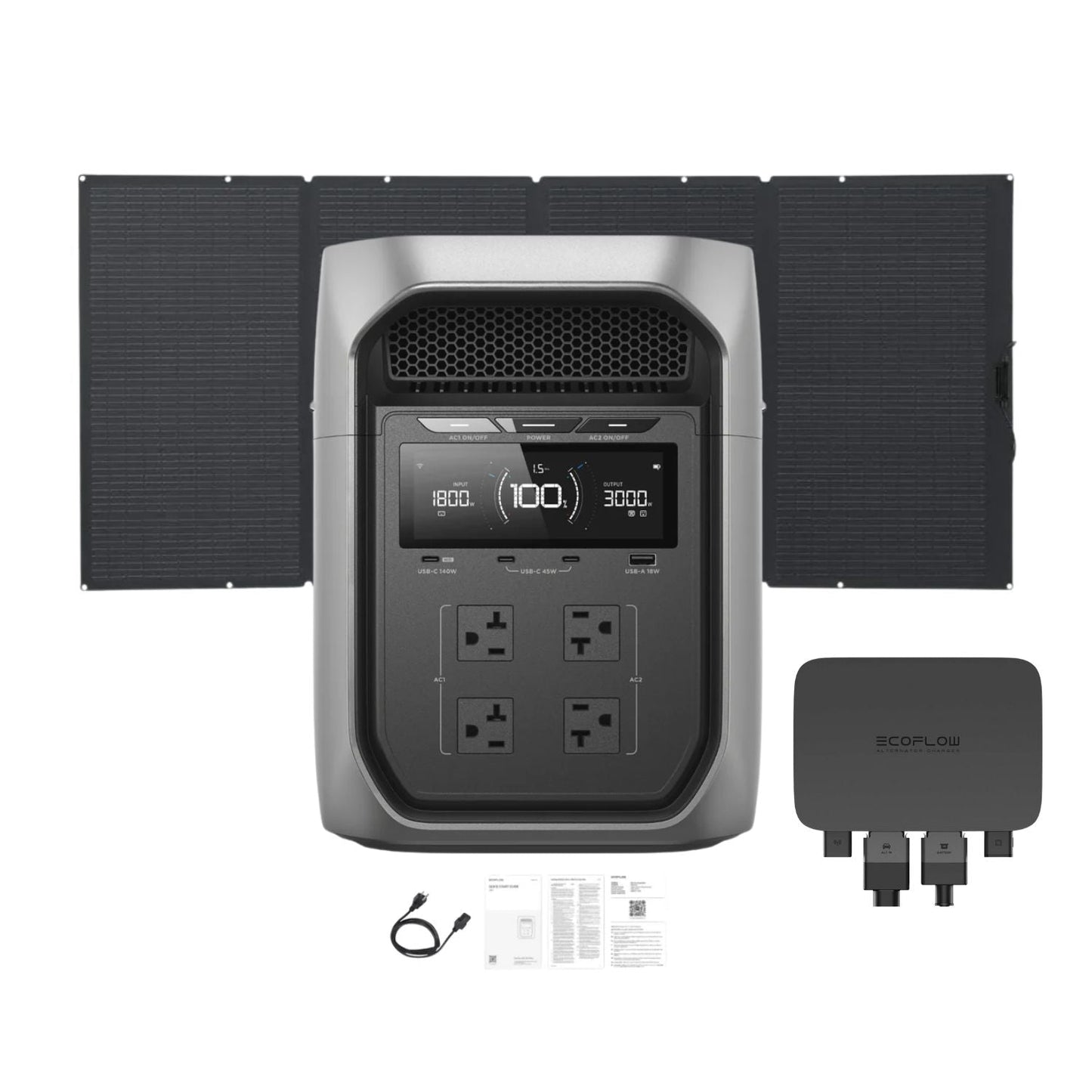 EcoFlow DELTA 3 Max Plus Portable Power Station | 2048Wh | 3000W | 1000W Solar Input
