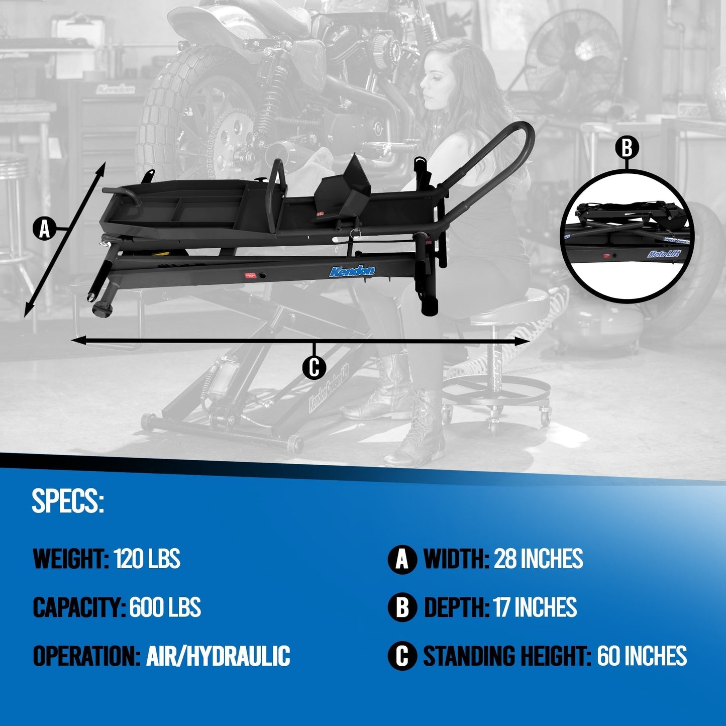 Factory Blemish Model [REFURBISHED/BLEMISHED] Stand-Up™ Sport Bike/Dirt Bike Motorcycle Lift