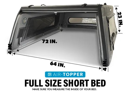 Flated Mid - Rise Air-Topper Inflatable Truck Topper