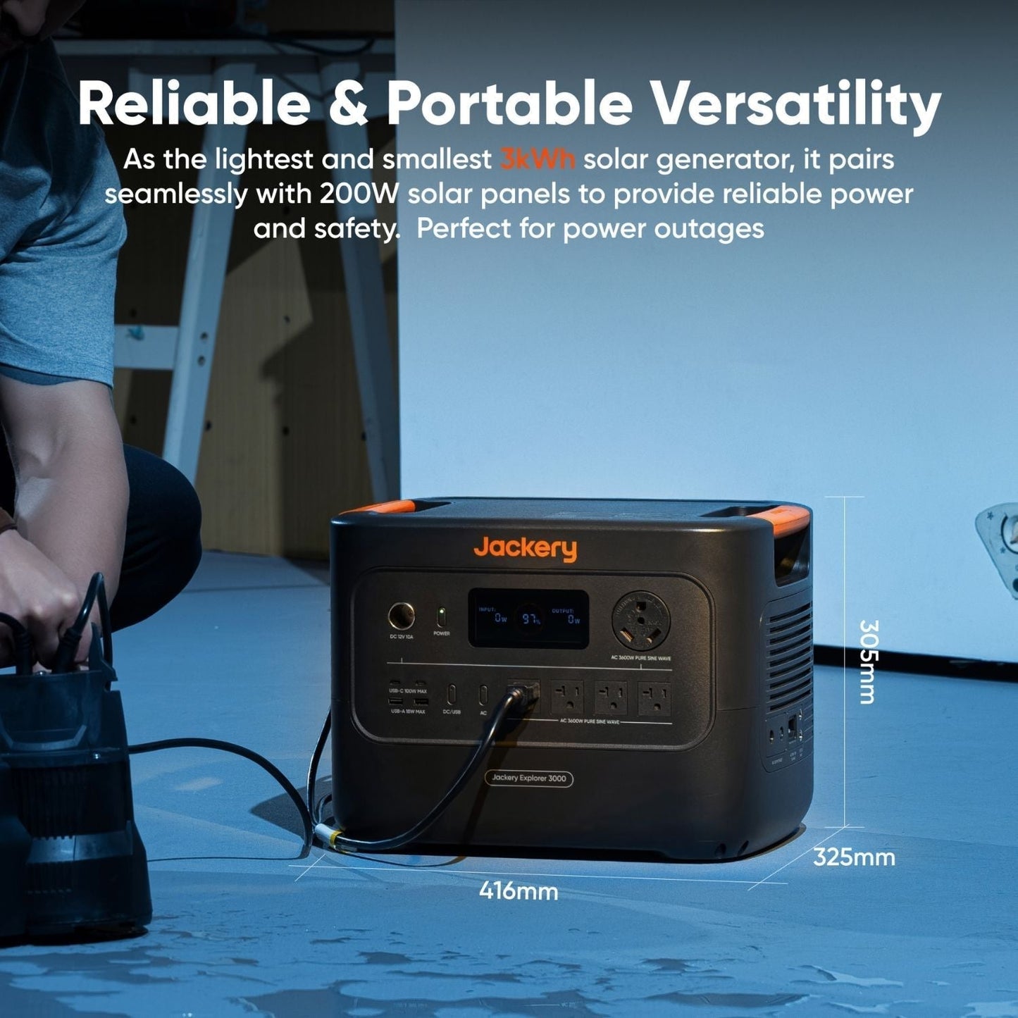 Jackery HomePower 3000 Portable Power Station | 3072Wh | 3600W | 1000W Solar Input