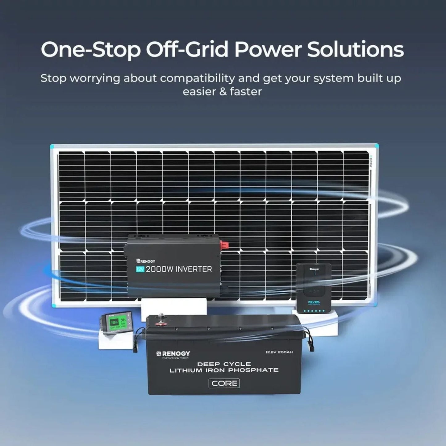 Renogy 12V 200Ah LiFePO4 Battery w/Low-Temperature Protection