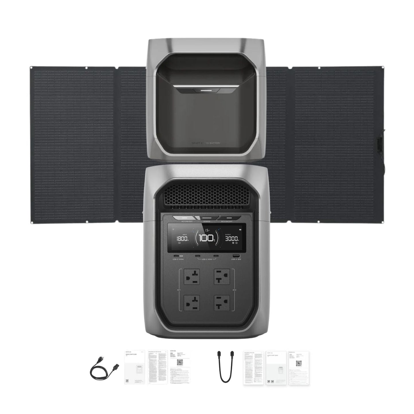 EcoFlow DELTA 3 Max Plus Portable Power Station | 2048Wh | 3000W | 1000W Solar Input