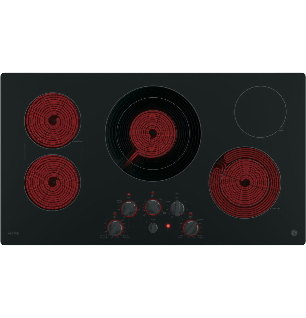 GE Profile™ 36" Built-In Knob Control Cooktop