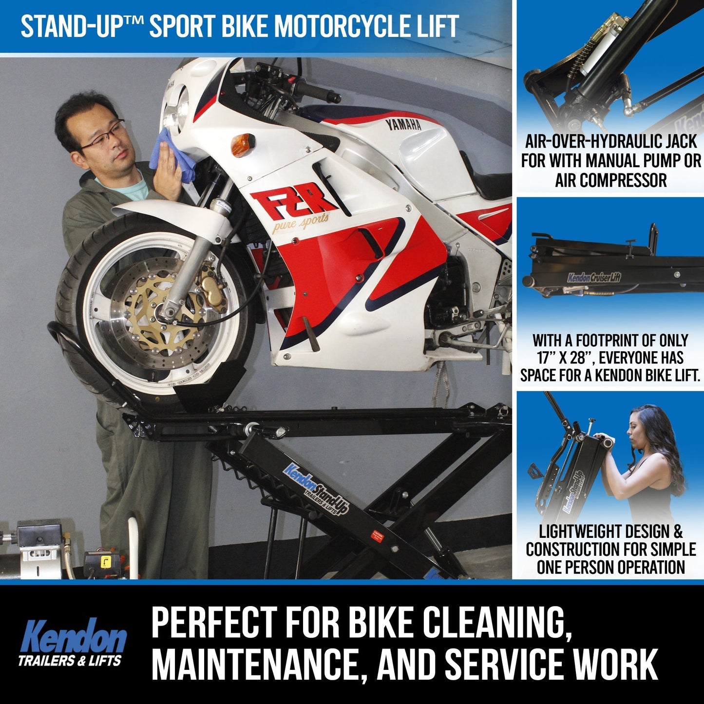 Factory Blemish Model [REFURBISHED/BLEMISHED] Stand-Up™ Sport Bike/Dirt Bike Motorcycle Lift