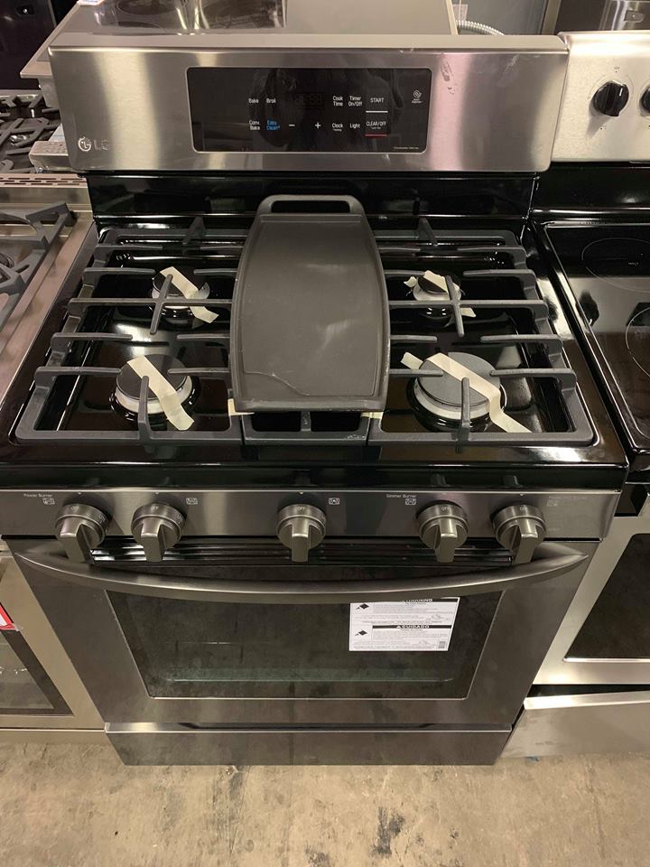 LG Black Stainless Gas Stove