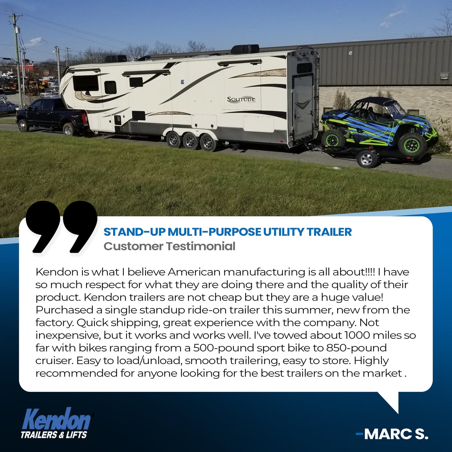Factory Blemish Model [BLUE or BLACK] Stand-Up™ Utility Trailer Folding Multi-Purpose SXS Utility Trailer