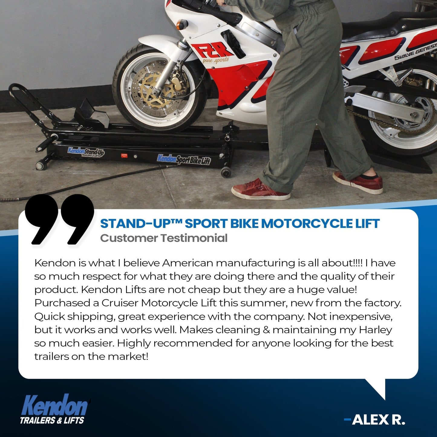 Factory Blemish Model [REFURBISHED/BLEMISHED] Stand-Up™ Sport Bike/Dirt Bike Motorcycle Lift