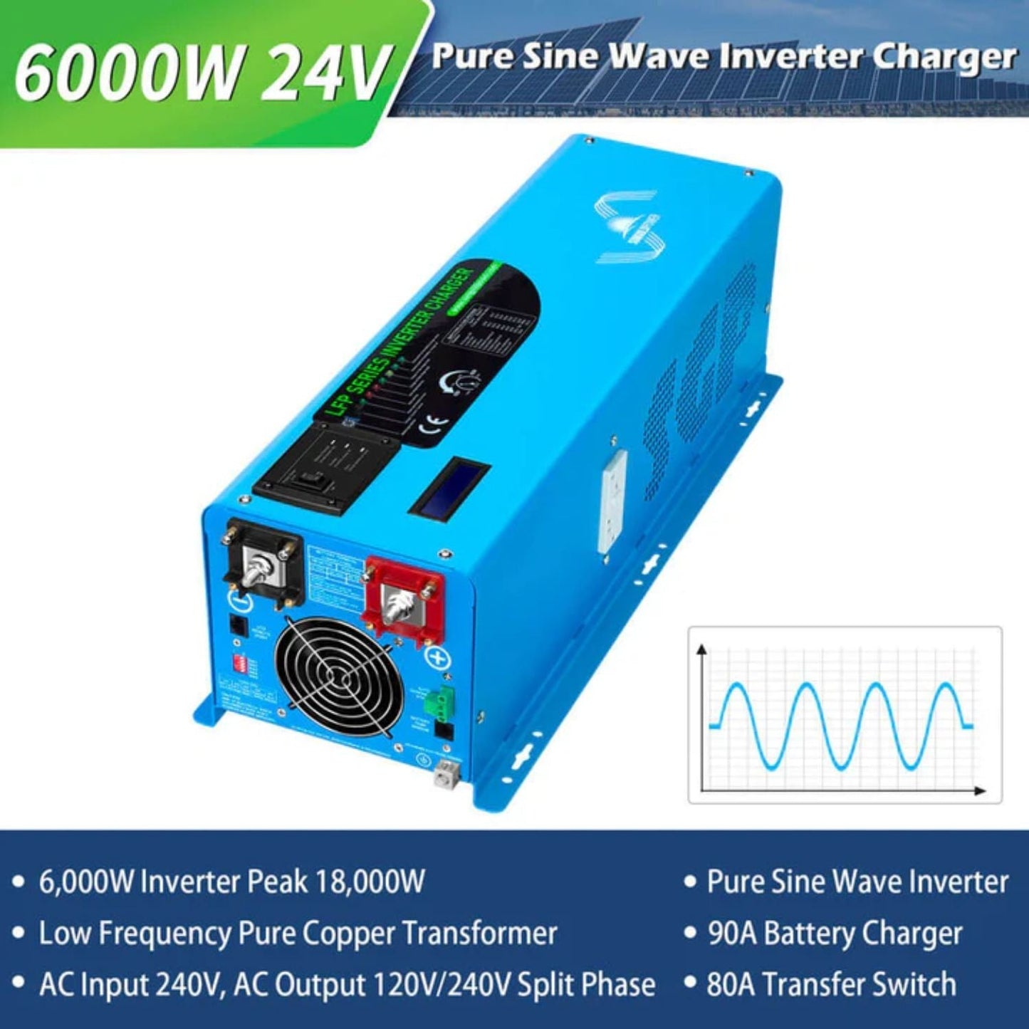 SunGold Power 6kW 24VDC Off-Grid Solar Kit | 2220W Solar