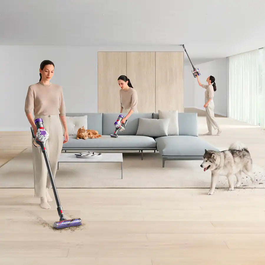 Dyson V8 Cordless Vacuum with 6 Accessories - Silver/Nickel