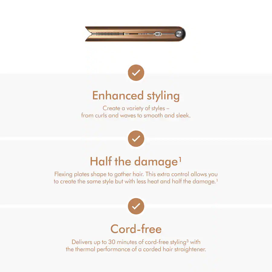 Dyson Corrale Hair Straightener with Flexing Plates - Copper/Nickel