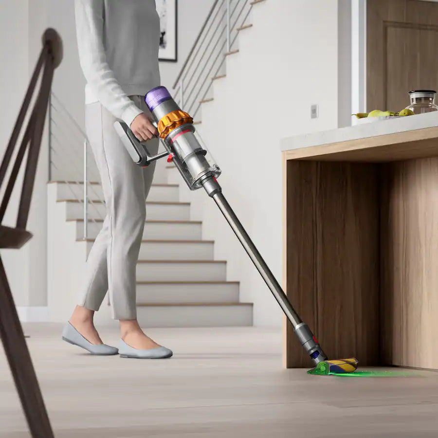 Dyson - V15 Detect Extra Cordless Vacuum with 10 accessories - Yellow/Nickel