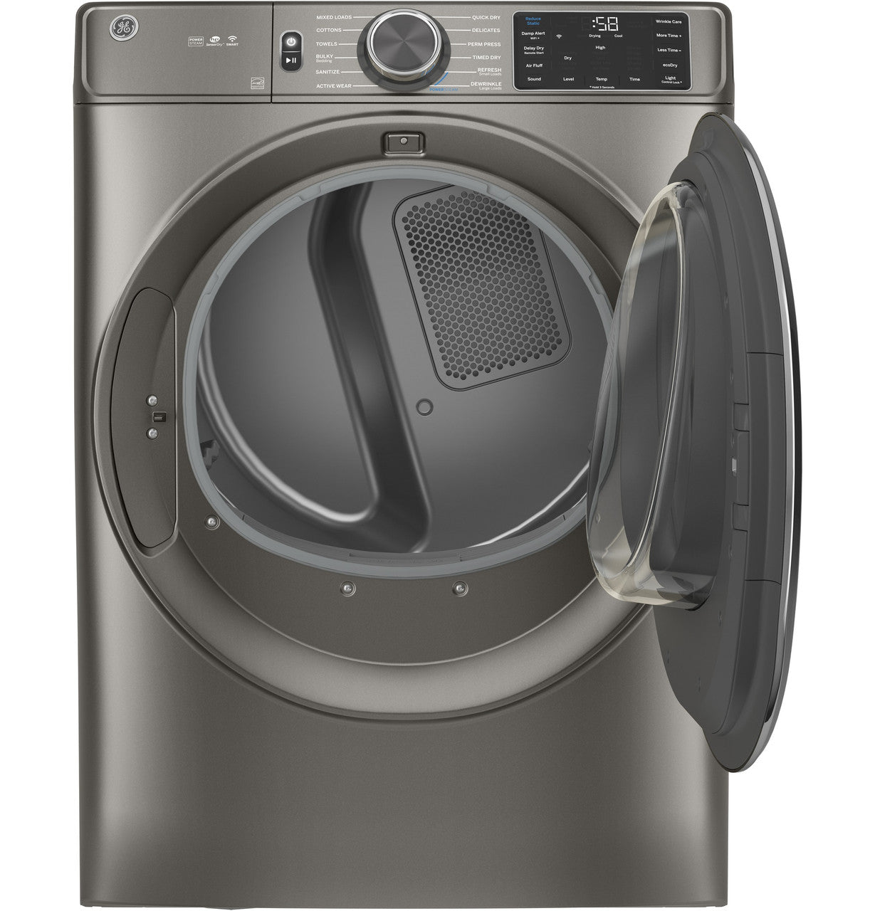 GE® ENERGY STAR® 7.8 cu. ft. Capacity Smart Front Load Electric Dryer with Steam and Sanitize Cycle