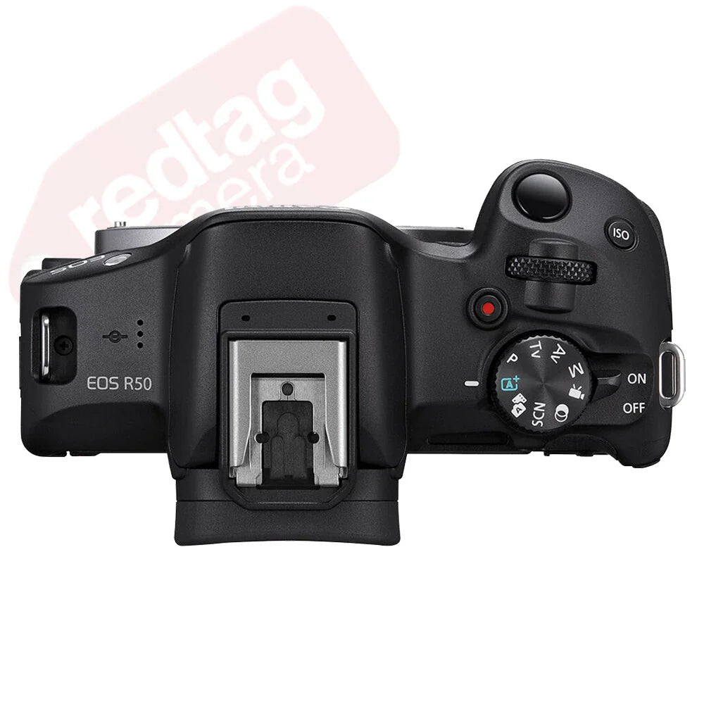 Canon EOS R50 24.2MP APS-C Mirrorless Camera with RF-S 18-45mm IS STM Lens Black