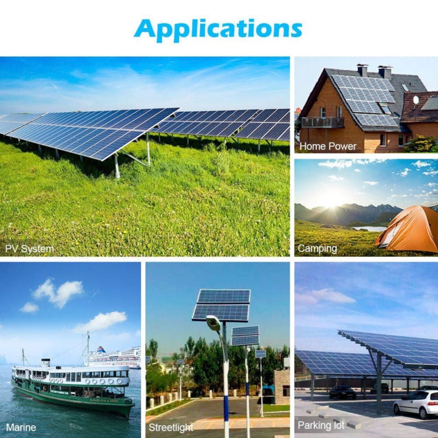 SunGold Power 370 Watt Monocrystalline Black Solar Panel