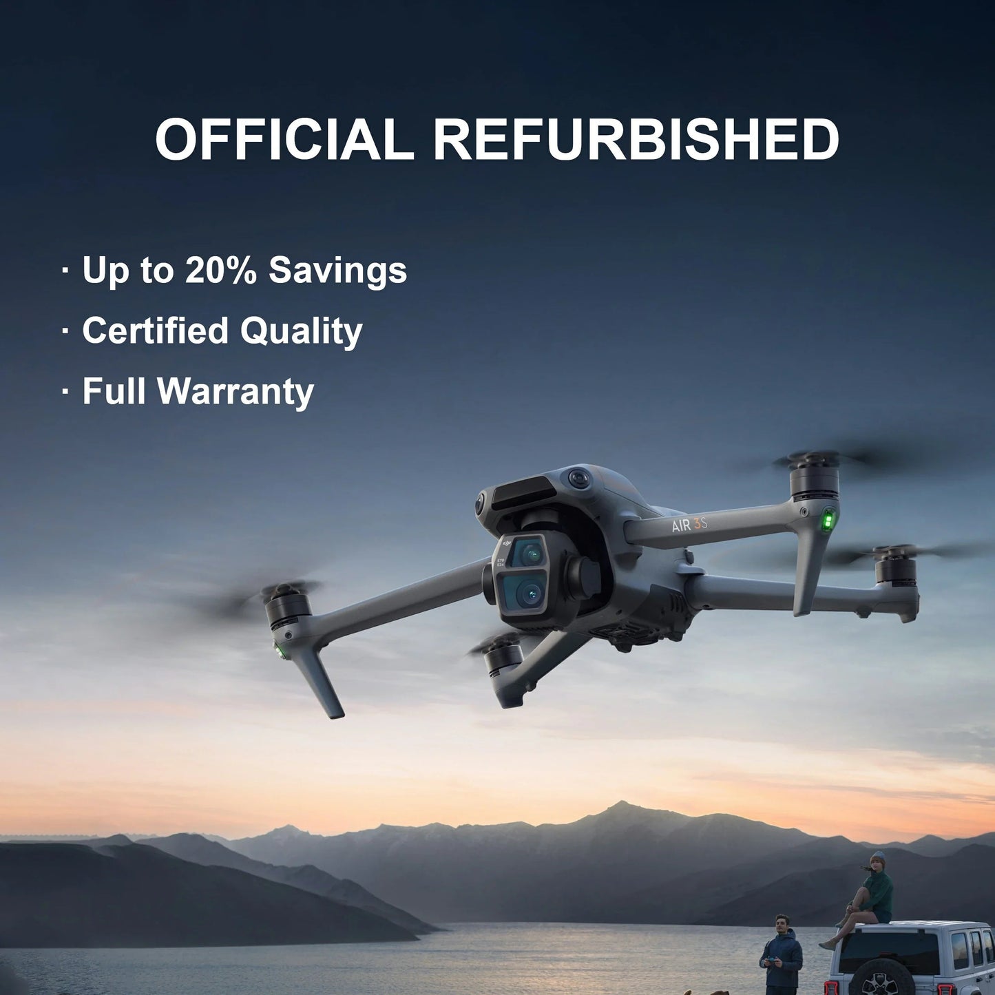DJI Air 3S Fly More Combo (DJI RC 2) (Refurbished Unit)