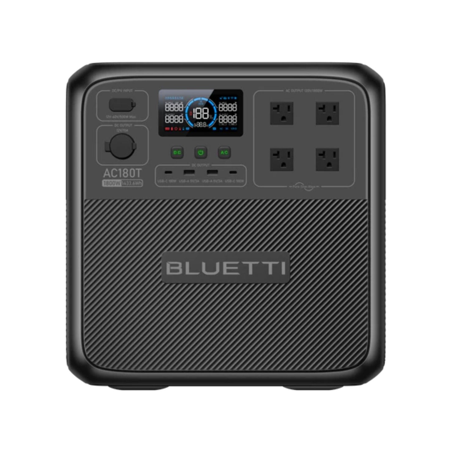 BLUETTI AC180T Portable Power Station | 1433Wh | 2700W | 500W Solar Input