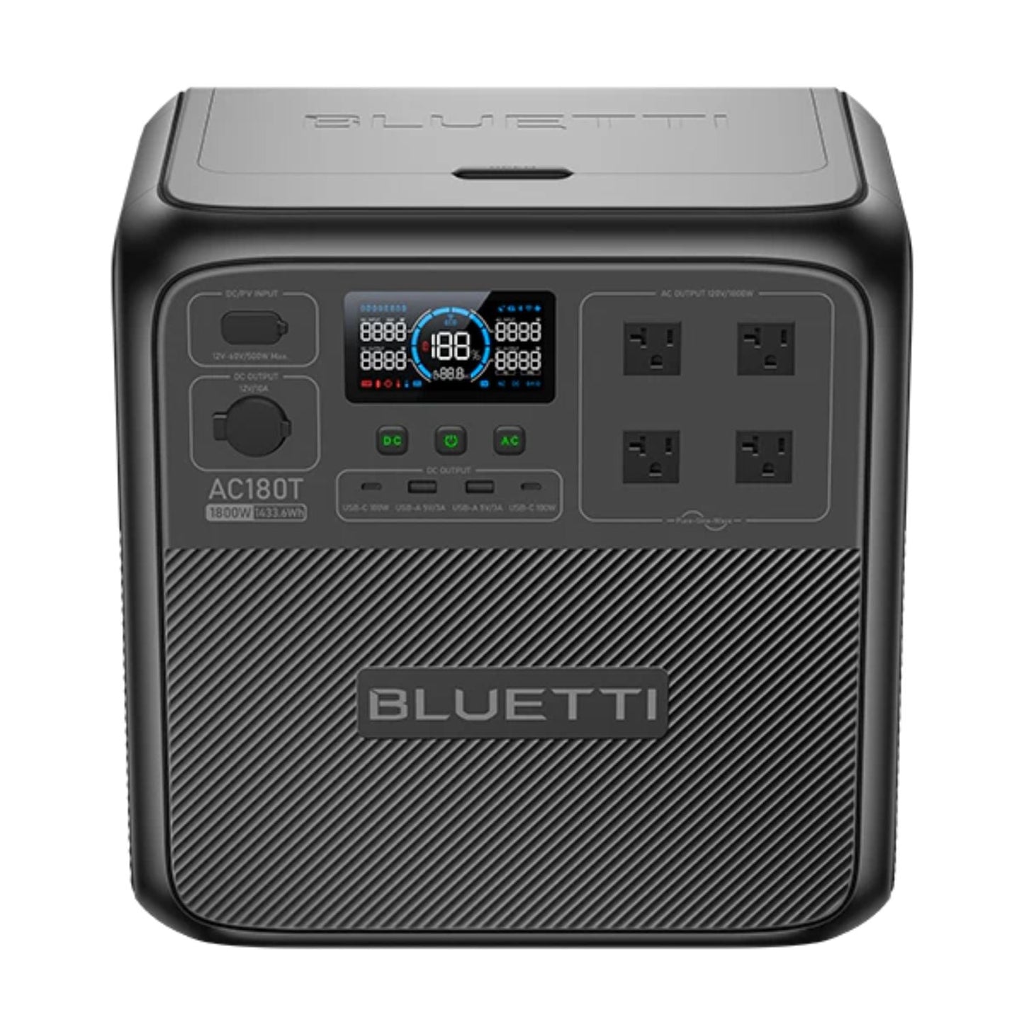 BLUETTI AC180T Portable Power Station | 1433Wh | 2700W | 500W Solar Input