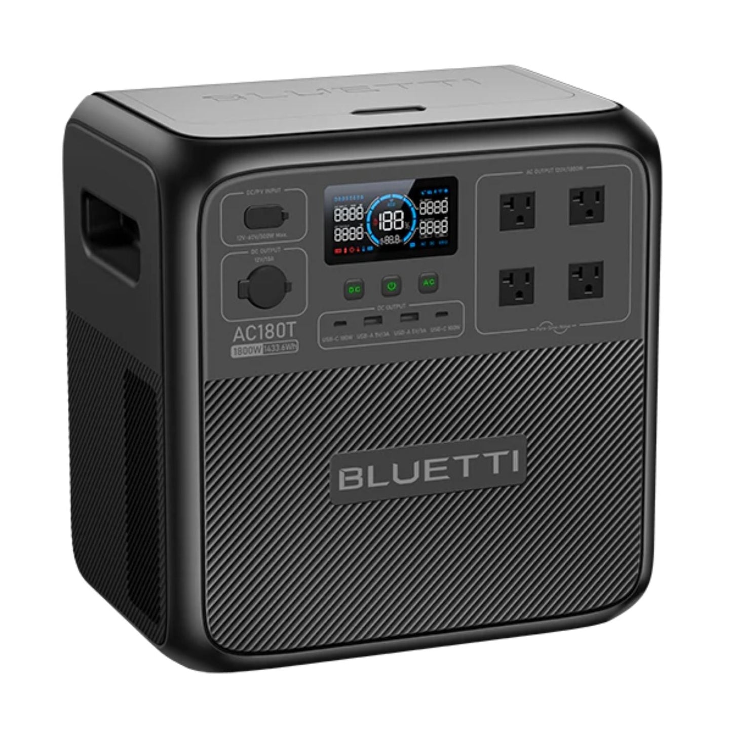 BLUETTI AC180T Portable Power Station | 1433Wh | 2700W | 500W Solar Input