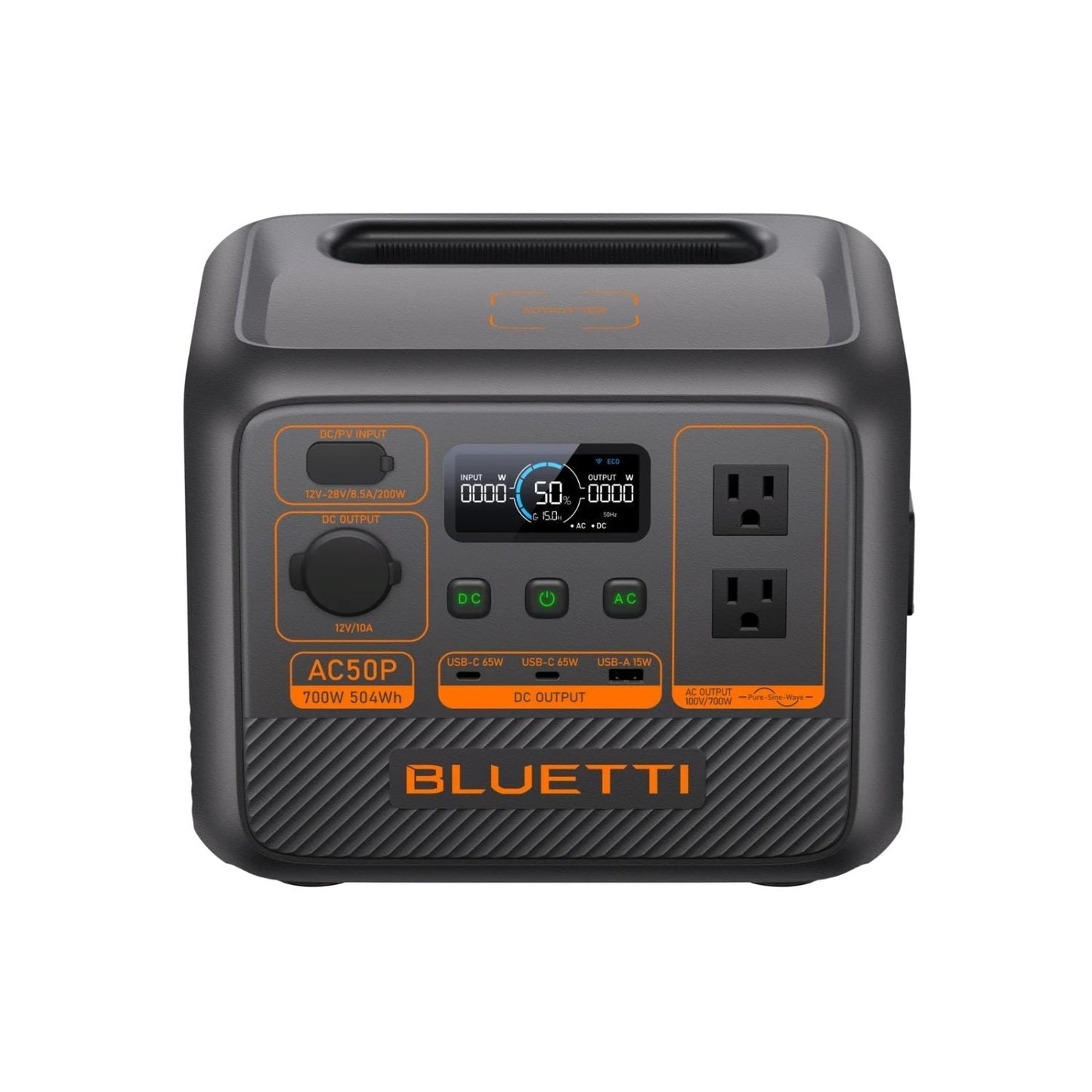 BLUETTI AC50P Portable Power Station | 504Wh | 1200W | 200W Solar Input