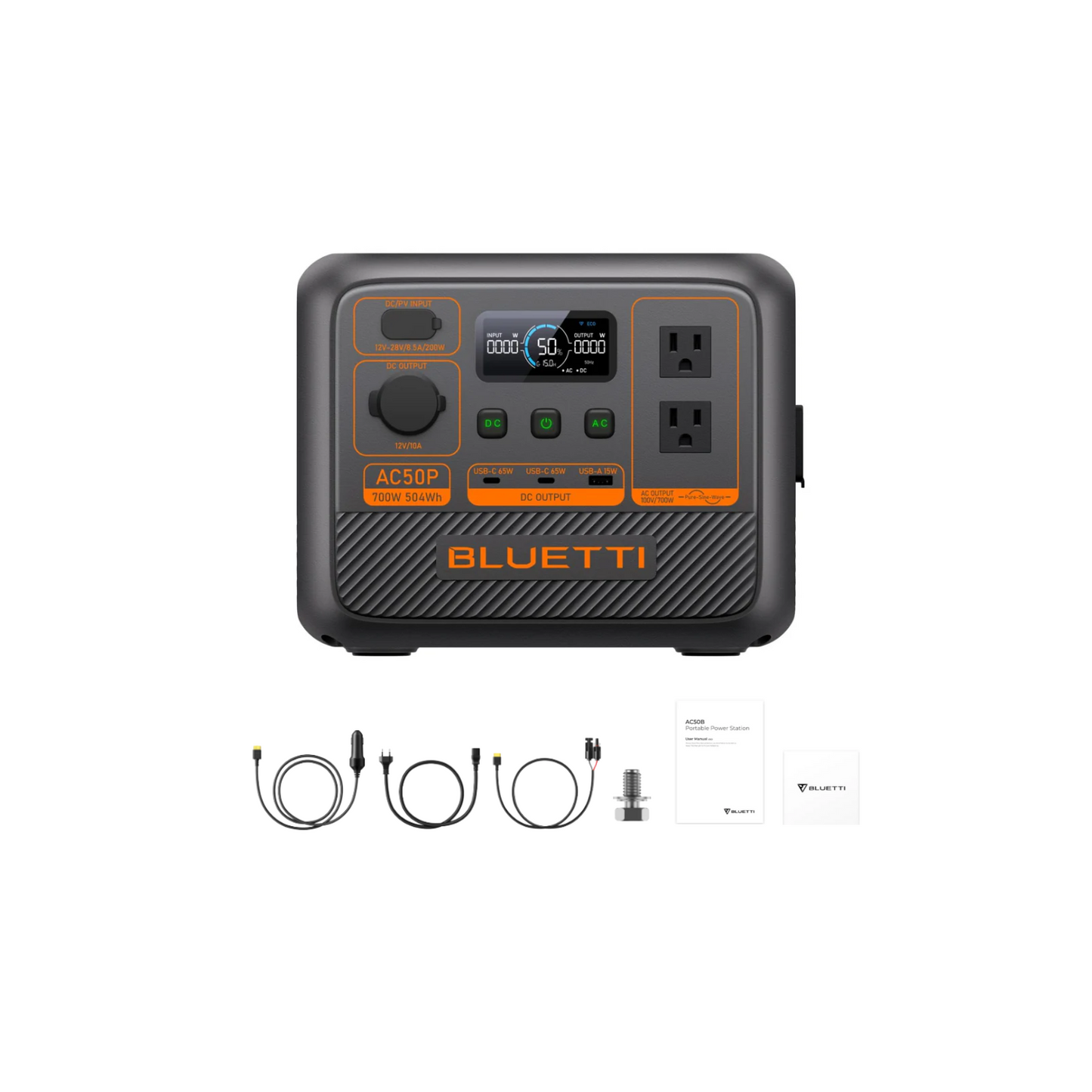 BLUETTI AC50P Portable Power Station | 504Wh | 1200W | 200W Solar Input