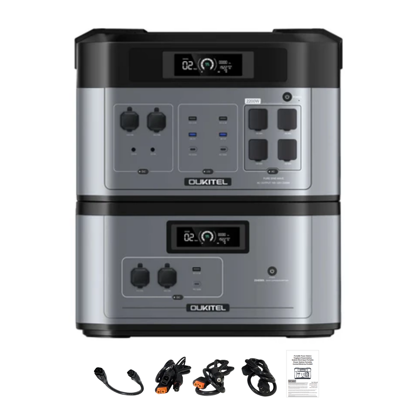OUKITEL BP2000 Portable Power Station | 2048Wh | 2200W | 1000W Solar Input