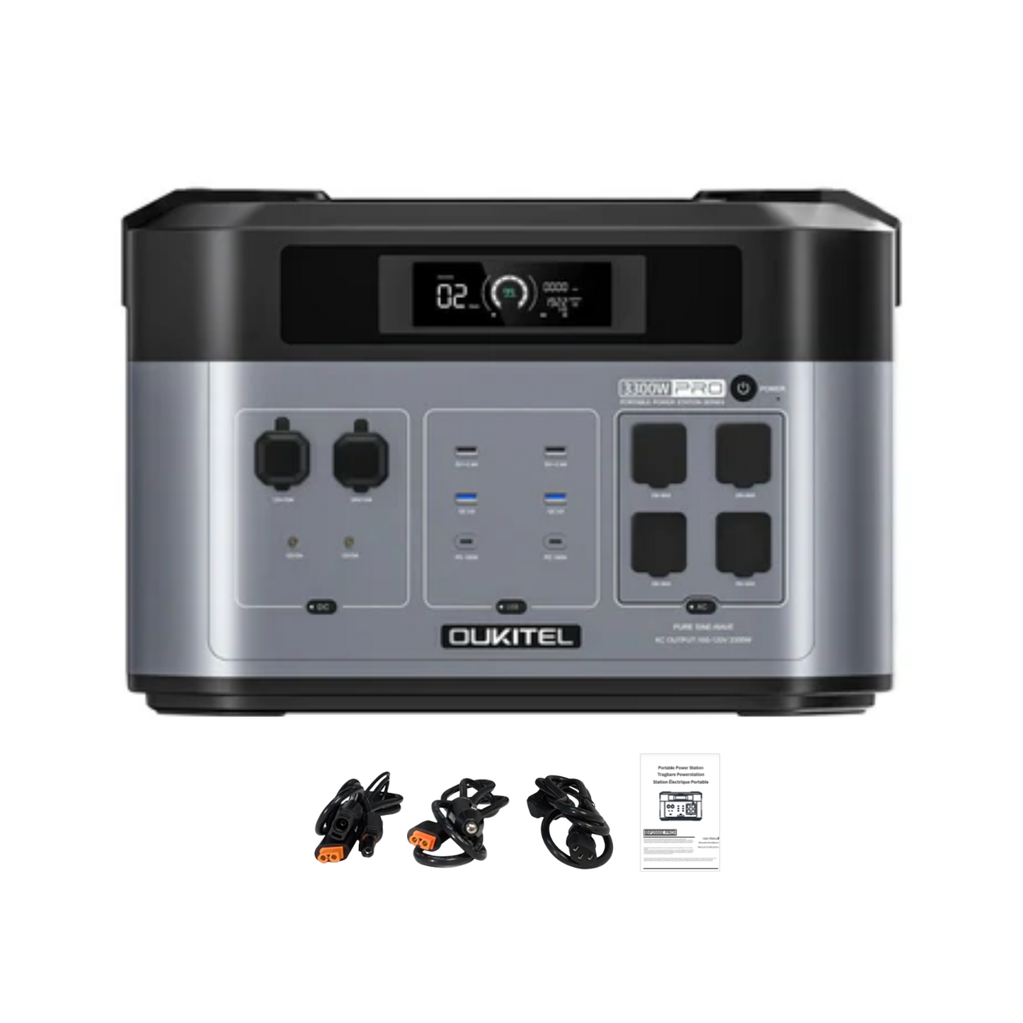 OUKITEL BP2000 PRO Portable Power Station | 2048Wh | 3600W | 1000W Solar Input