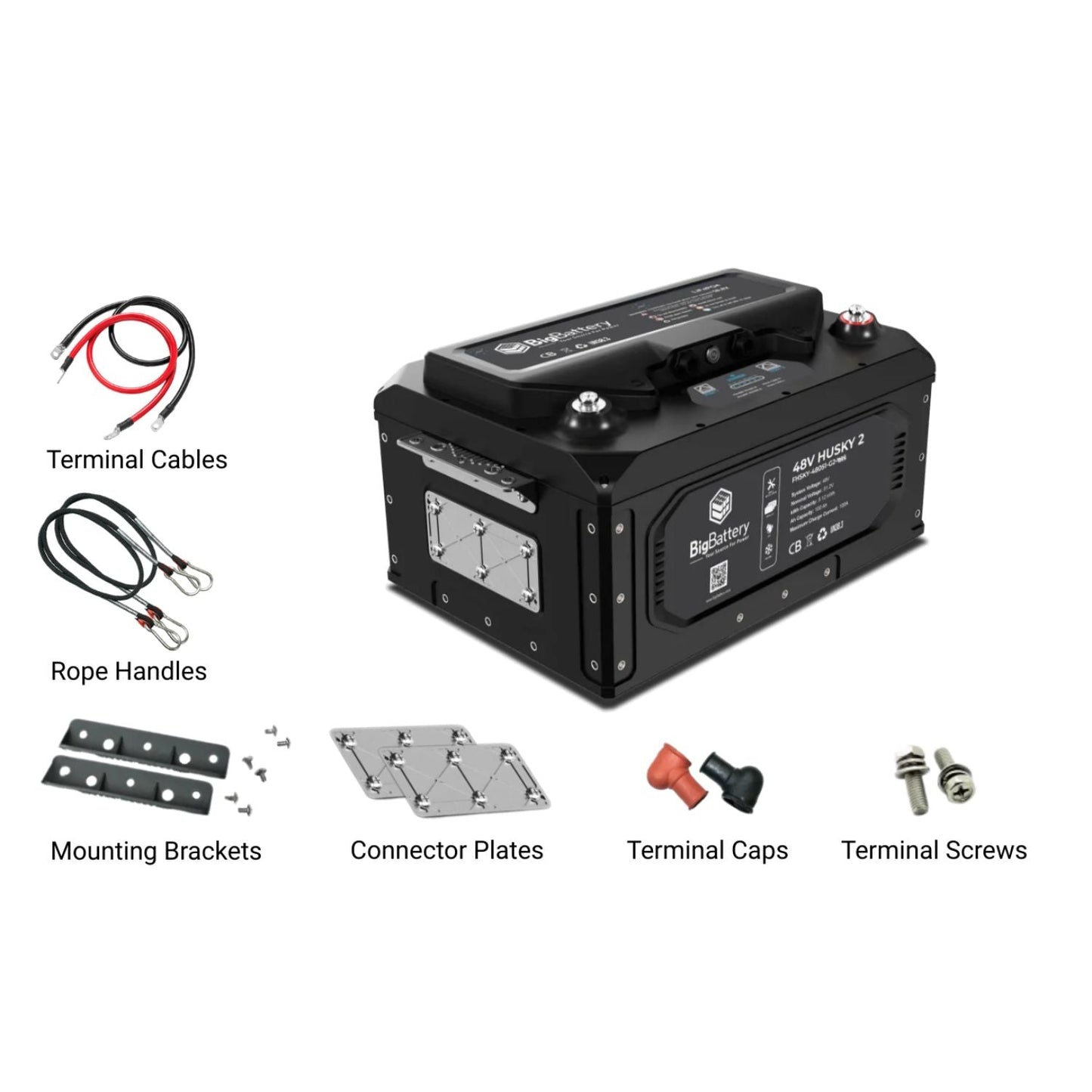 BigBattery HUSKY 2 5.12kWh 100Ah 48V Inverter Comms Lithium Battery
