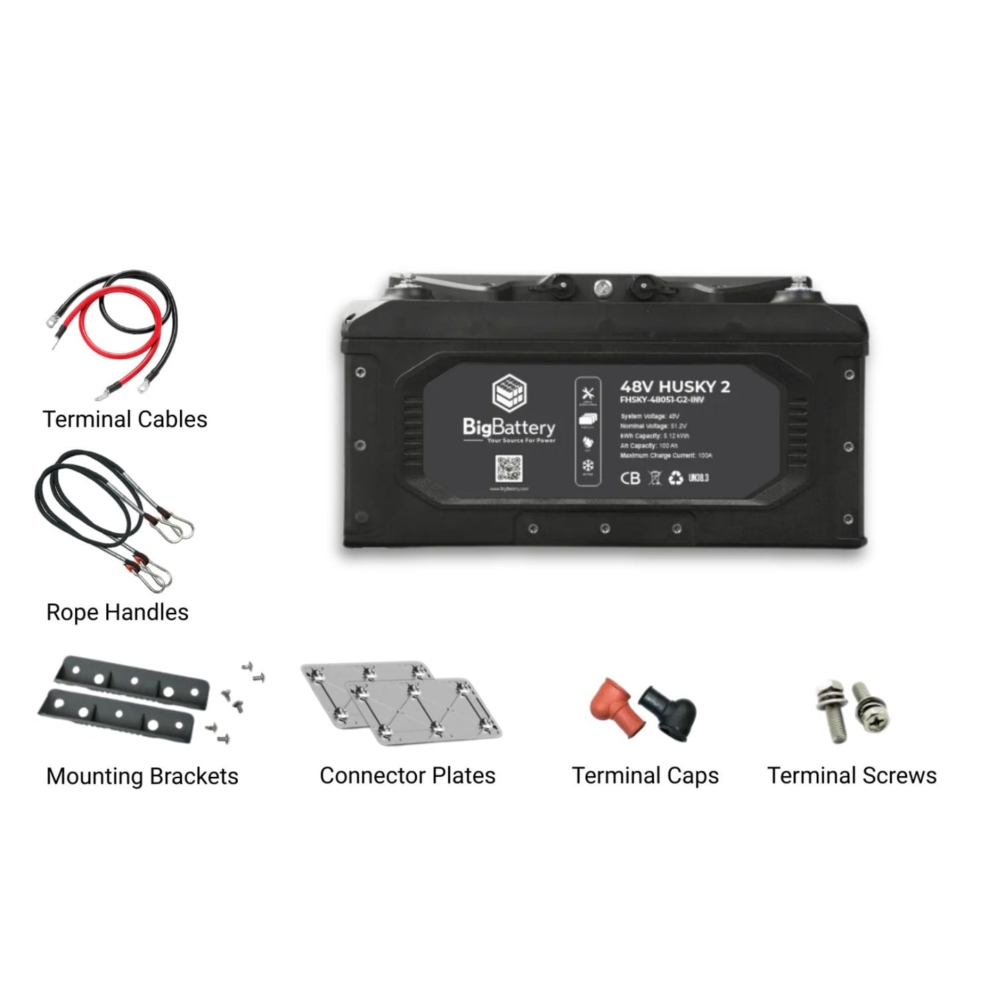BigBattery HUSKY 2 5.12kWh 100Ah 48V High Power Lithium Battery