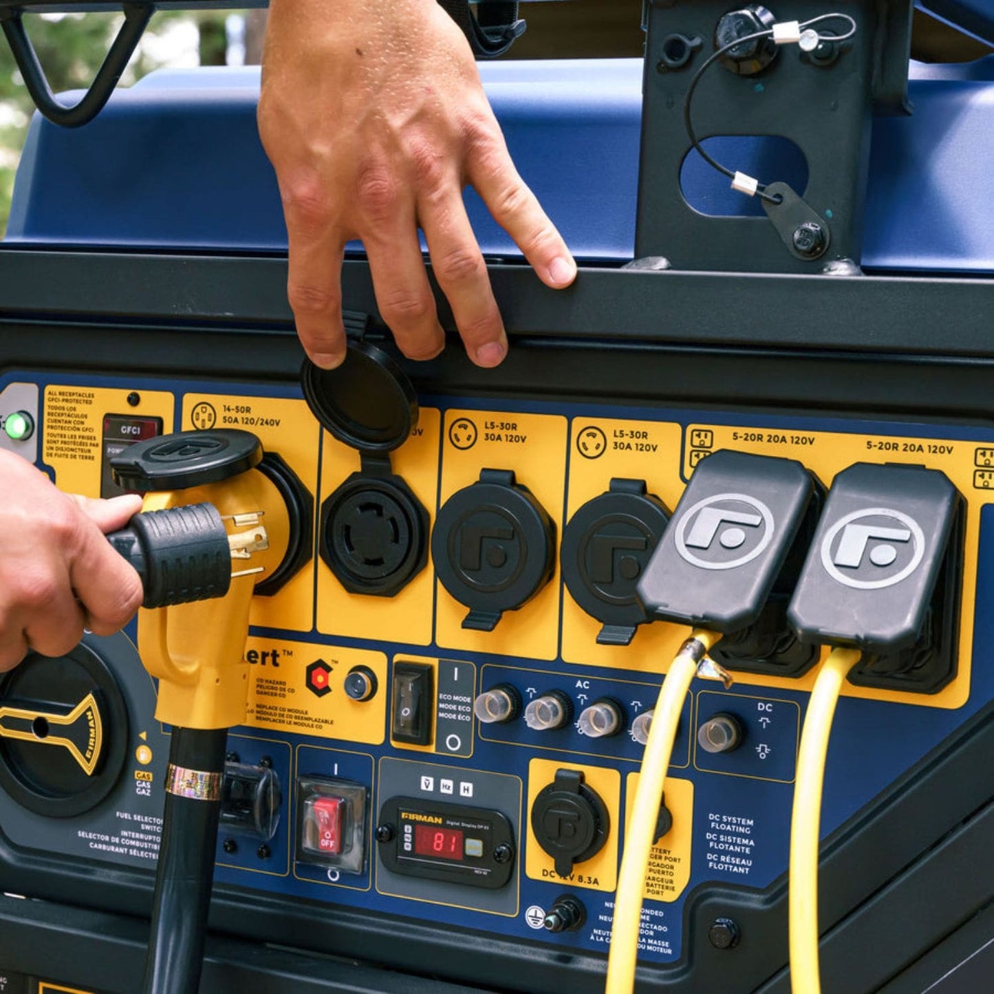 Firman T12071 Tri-Fuel 12000W/15000W Portable Generator | Electric Start | 120/240V | CO Alert