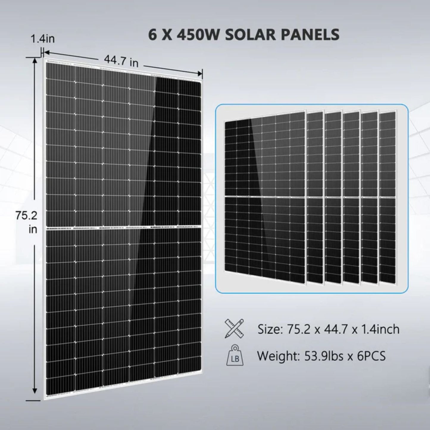 SunGold Power 6.5kW 48VDC Off-Grid Solar Kit | 2700W Solar