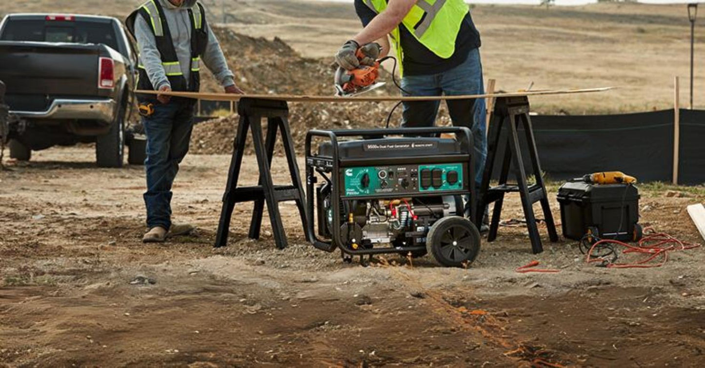Cummins Onan P9500DF Dual Fuel 7500W/9500W Portable Generator | Remote Start | EPA Approved