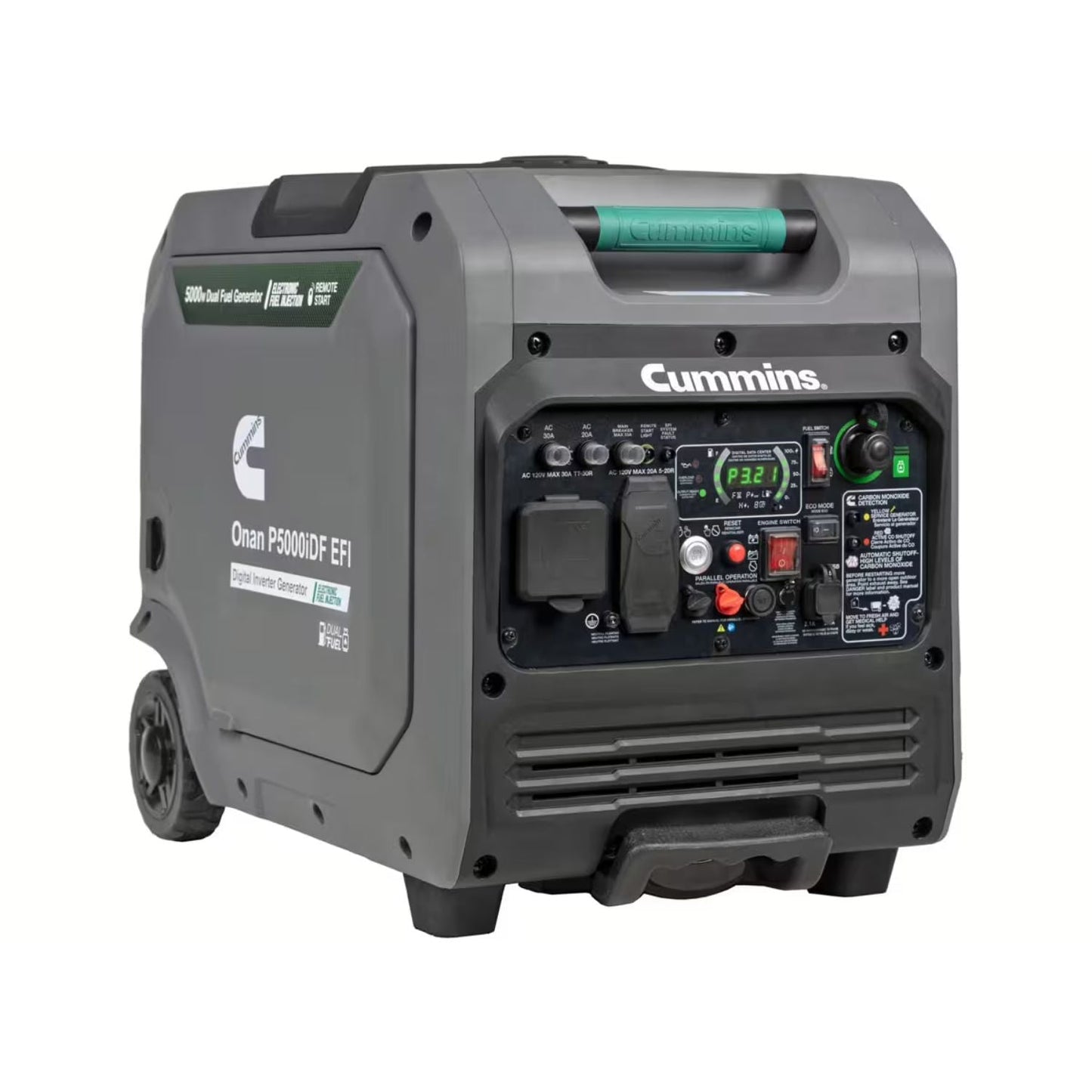 Cummins Onan P5000iDF EFI Dual Fuel 3900W/5000W Portable Inverter Generator | EPA & CARB Approved
